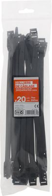 Colliers de serrage 9 x 260 mm noir par 20