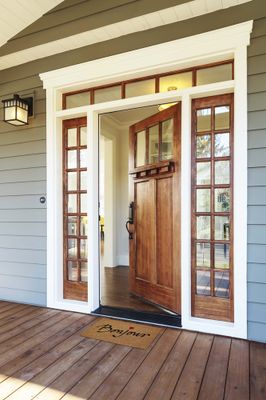 Tapis coco texte bonjour coeur 40 x 60 cm - ID HOME