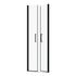 Porte de douche battante 70x200 cm profilé noir verre transparent 6 mm Saloon - AURLANE