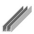 Profilé double U 10 x 16 x 10 mm intérieur 6 mm aluminium brut 2 m ALFER