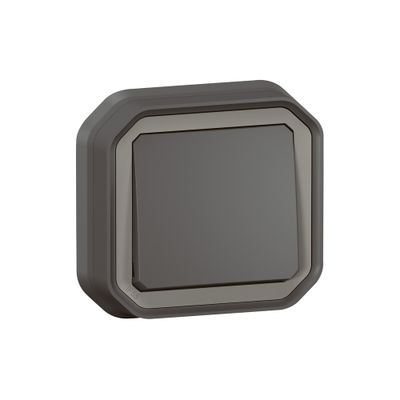 Interrupteur va-et-vient étanche IP55 encastrable Anthracite - Plexo LEGRAND