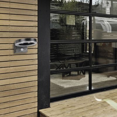 Applique extérieur solaire LED détecteur de mouvement Halo noir IP44 500 lumens blanc chaud - COREP