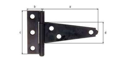 Penture anglaise 75 mm noir ALBERTS