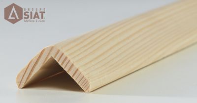 Baguette d'angle sapin rabotée non traitée - Ép.40 x l.40 mm - L.2.50 m - GROUPE SIAT
