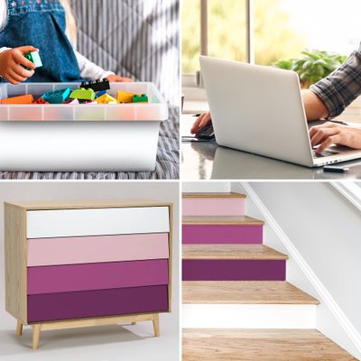 Adhésif décoratif uni blanc mat 2 x 0,675 m VENILIA