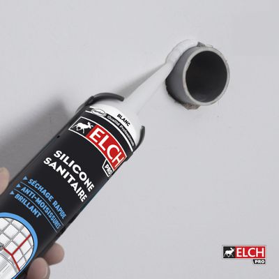 Mastic Silicone sanitaire blanc 300 ml ELCH PRO