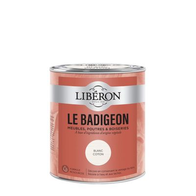 Badigeon meubles, poutres et boiseries Libéron Blanc coton 0,75 L - LIBERON