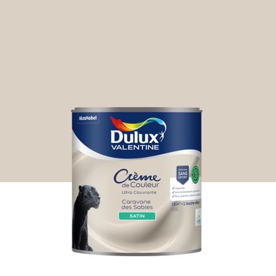 Peinture crème de couleur Caravane des Sables satin 0,5L - DULUX VALENTINE