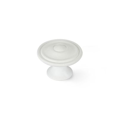 Bouton de meuble Lyonnais rond blanc diamètre 35 mm REI