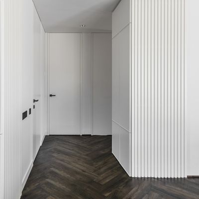 Panneau décoratif MDF 3D Latt fond blanc à peindre - Lot de 2 - 20 x 287 x 1250 mm - AJ TIMBER