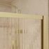 Paroi de douche à l'italienne 140x200 cm profilé or verre transparent 6 mm Golden Edge - AURLANE