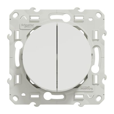Interrupteur va-et-vient et bouton poussoir blanc - Odace 2011 SCHNEIDER ELECTRIC