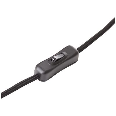 Lampe à poser E27 Tiffany noir et bois 28W - BRILLIANT