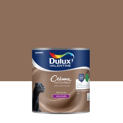 Peinture crème de couleur Havane velours 0,5L - DULUX VALENTINE