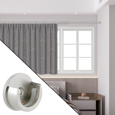 Naissance entre mur en métal diam 20 mm Finition Chromé mat par 2 - MOBOIS