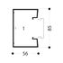 Goulotte appareillable 50x85mm blanche 1 compartiment longueur 2m TEHALIT