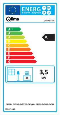 Poêle à pétrole électronique 3,5 kW SRE4035C blanc - QLIMA