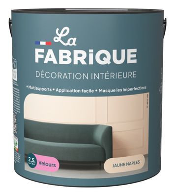 Peinture multi-support velours jaune Naples 2,5 L - LA FABRIQUE