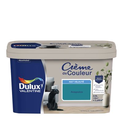 Peinture Crème de Couleur Acapulco mat 2,5 l - DULUX VALENTINE