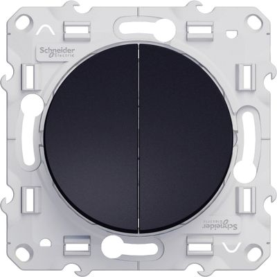 Interrupteur va-et-vient et bouton poussoir anthracite - Odace 2011 SCHNEIDER ELECTRIC