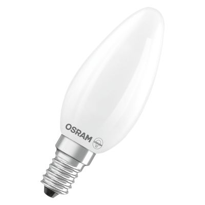Ampoule LED E14 flamme dépolie 4W=470 lumens blanc neutre OSRAM