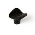 Bouton de meuble vague noir mat 32 x 32 mm REI