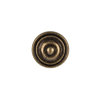Bouton de meuble Lyonnais vieux laiton diamètre 30 mm REI