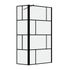 Paroi de douche à l'italienne 80+40x195 cm profilé noir verre transparent 5 mm Bricks - AURLANE