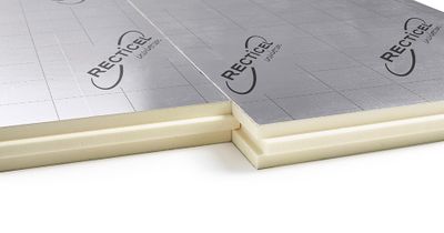 Panneau d'isolation thermique en polyuréthane Fitforall - Épaisseur 40 mm - l.0,60 x L.1,20 m RECTICEL