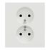 Double prise 2 pôles + terre sur boîte encastrement simple Odace 2025 blanc - SCHNEIDER ELECTRIC