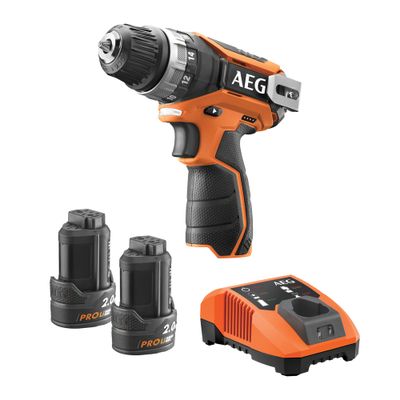 Perceuse visseuse sans fil 12 V BS12C2LI-202B (2 batteries) - AEG
