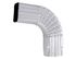 Coude latéral intérieur aluminium gris 60 x 80 mm pour gouttière EDILIANS