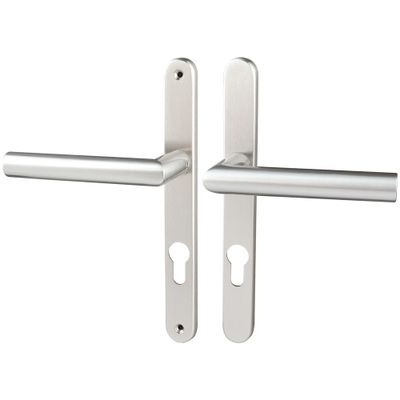 Poignées de porte Edison nickel mat à cylindre ALPERTEC