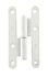 Paumelle de Paris bout rond blanche 110 x 55 mm gauche CIME