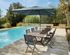 Table de jardin à rallonge VITA oxyde aluminium marron 180/280x100 cm - PROLOISIRS