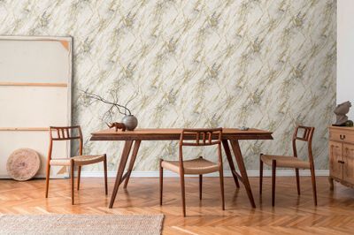 Papier peint pré-encollé effet art gris et or  53 cm x 10 m AS CREATION