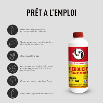 Débouche canalisation mono-dose formule liquide 500ml