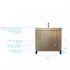 OP Meuble de salle de bains Timber 2 portes 80 x 83 x 46 cm MDF chêne naturel + vasque céramique blanche- AURLANE