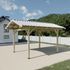 Carport double pente bois massif naturel 17.85 m²  - HABRITA