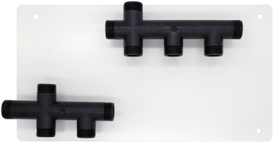 Platine chauffe-eau avec collecteurs prémontés pour tube multicouche QUICK PLOMBERIE