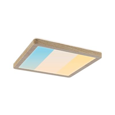 Plafonnier LED salle de bain IP44 1160 lumens lumière blanc variable 19x19cm Bois - Atria Shine PAULMANN