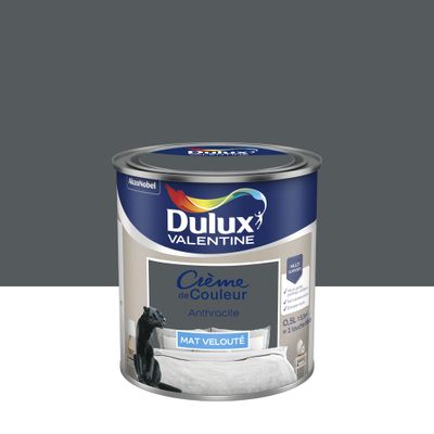 Peinture Crème de Couleur Anthracite mat 0,5 L - DULUX VALENTINE