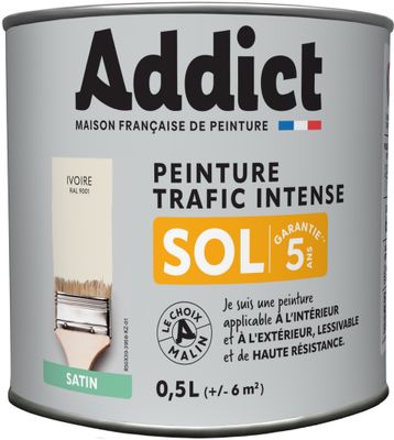 Peinture SOL Satin ivoire Ral 9001 0.5L - ADDICT