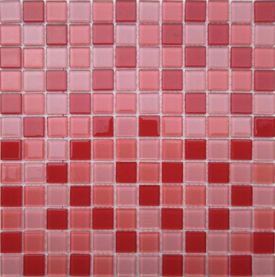 Mosaïque mur intérieur/extérieur rouge MALLA MURANO 30 x 30 cm vendu à l'unité DISTRIMAT