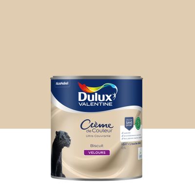 Peinture crème de couleur Biscuit velours 0,5L - DULUX VALENTINE
