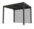 Pergola bioclimatique autoportante avec rideau manuel balcon et terrasse PER2430RBI gris 7,2 m², Livraison à domicile incluse - HABRITA