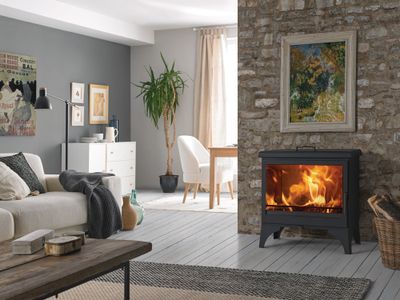 Poêle à bois sur pied 9,8 kW BOHEME 7 étoiles flammes vertes, Livraison à domicile incluse - PANADERO