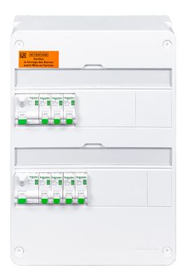 Tableau électrique pré-équipé Resi9 XE 2 rangées pour logement T1 à T3 - SCHNEIDER ELECTRIC