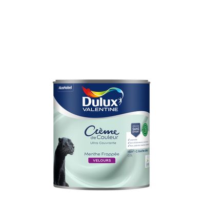 Peinture crème de couleur Menthe Frappée velours 0,5L - DULUX VALENTINE
