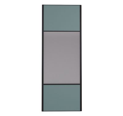 Porte de placard Miroir et Opale Profil noir H 248,5 x L 92,2 cm YNGENIO